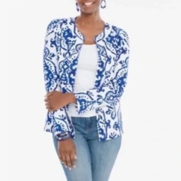 Chico's Jackets & Blazers - Chico's "Indigo Ink" Alicia Jacket  Size Large  Chico size 2